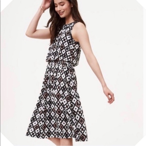 Ann Taylor Sleeveless Patchwork Dress Size S - Picture 7 of 7